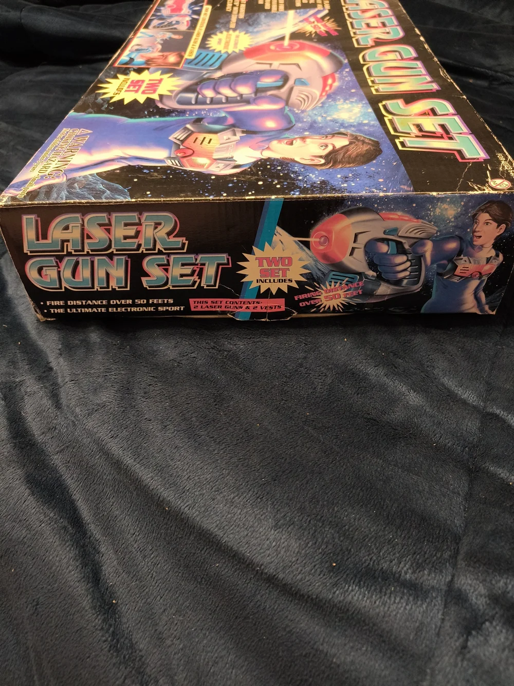 Vintage Laser Gun Set - Purple, Blue, Pink, Red, Black